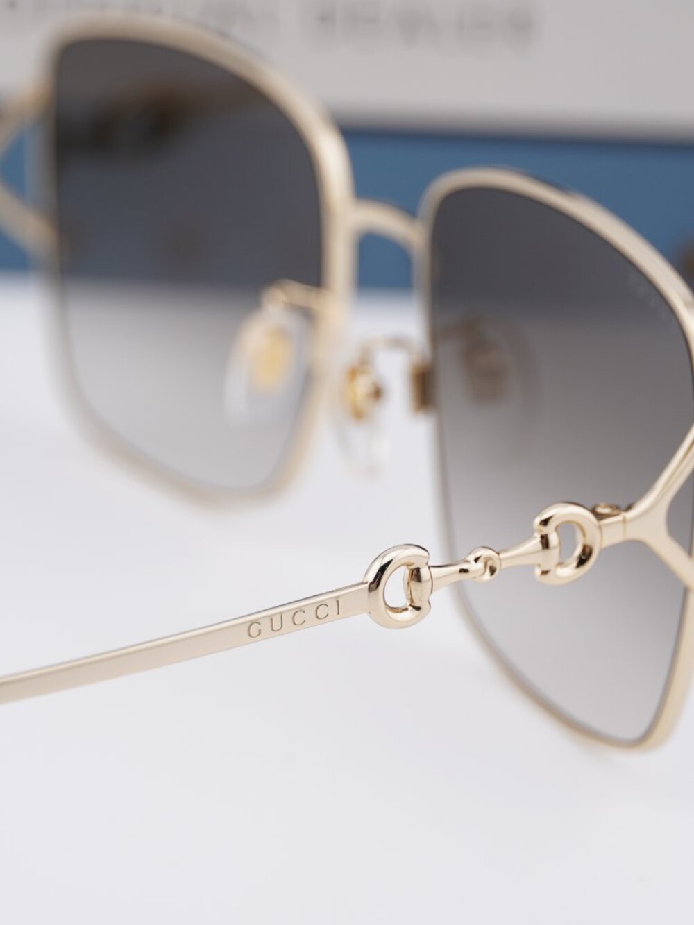 Gucci GG1018SK 003 Square Sunglasses - Gold / Brown - Picture 10 of 12